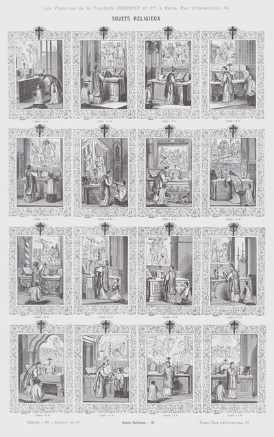 Religiöse Themen (Gravur) von French School