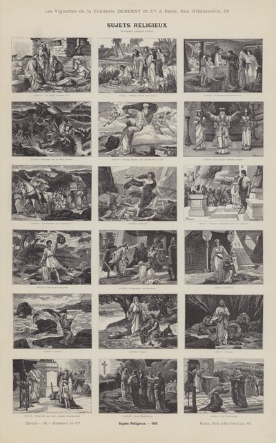 Religiöse Themen (Gravur) von French School