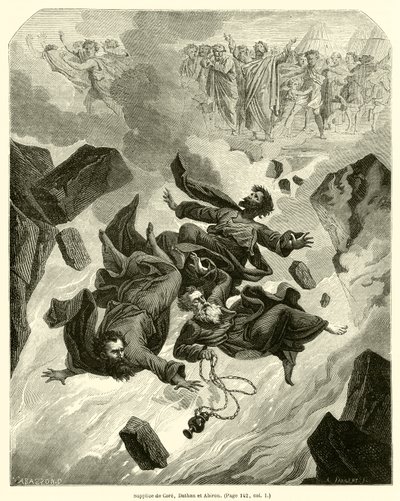 Bestrafung von Korach, Dathan und Abiram von French School