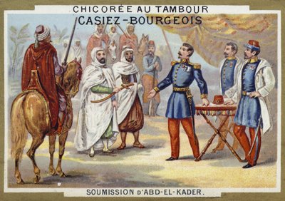 Kapitulation von Abdelkader an die Franzosen, Algerien, 1847 von French School