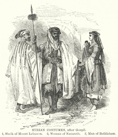 Syrische Kostüme (Gravur) von French School