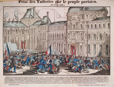 Einnahme der Tuilerien durch das Pariser Volk, 24. Februar 1848 von French School