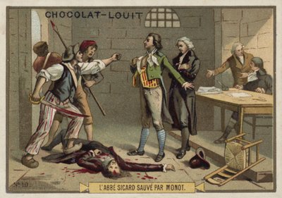 Der Abbe Sicard wird von Monot gerettet, Französische Revolution, September 1792 von French School