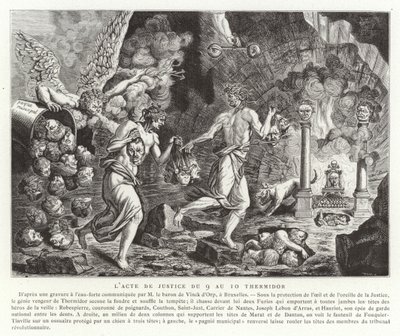 Der Akt der Gerechtigkeit vom 9.-10. Thermidor (27.-28. Juli 1794) von French School