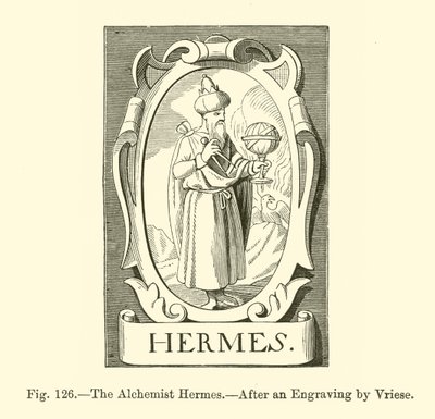 Der Alchemist Hermes (Stich) von French School