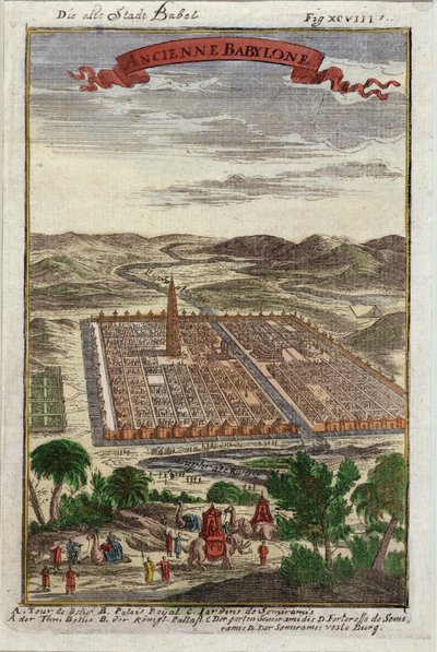 Die alte Stadt Babel, Illustration aus Description de l