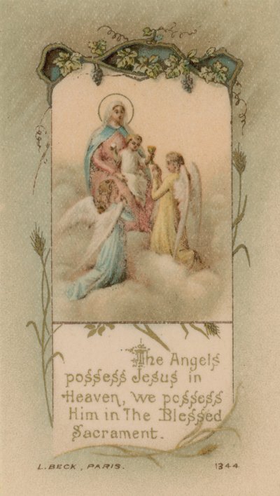 Die Engel besitzen Jesus im Himmel, wir besitzen ihn im Allerheiligsten Sakrament von French School