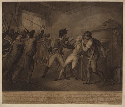 Die Festnahme von Robespierre am 27. Juli 1794 von French School