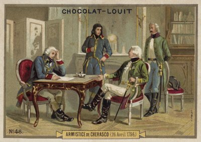 Der Waffenstillstand von Cherasco, 26. April 1796 von French School