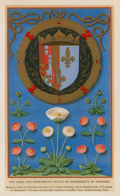 Die Waffen und Emblematischen Geräte von Marguerite von Navarra von French School