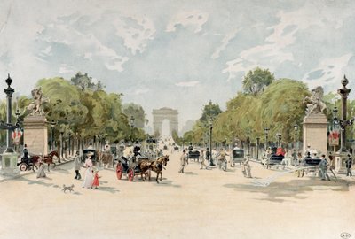 Die Avenue des Champs-Elysees, ca. 1895 von French School
