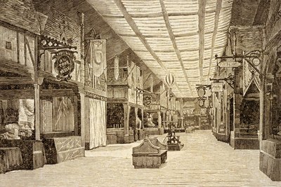 Der Bazar de la Charité in Paris vor dem Brand am 4. Mai 1897 von French School