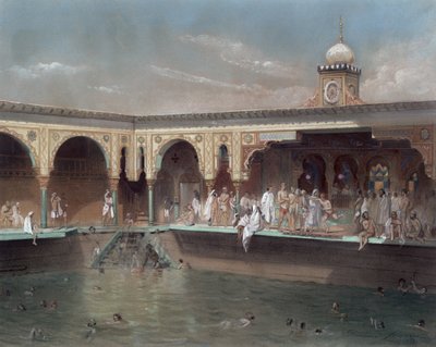 Die Deligny-Bäder, Paris, 1842 von French School
