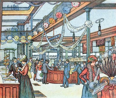 Das Kaufhaus, Illustration aus Cours Schweiter, ca. 1900 von French School