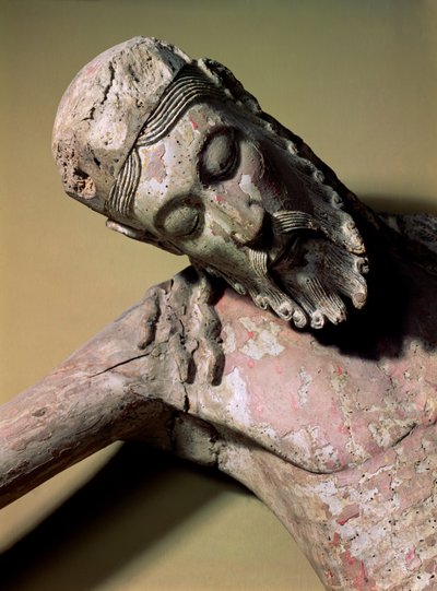 Die Kreuzabnahme, 12. Jahrhundert (polychromes Holz) von French School
