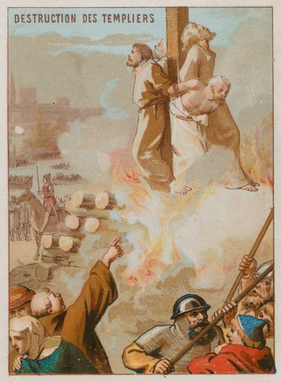 Die Zerstörung der Tempelritter von French School