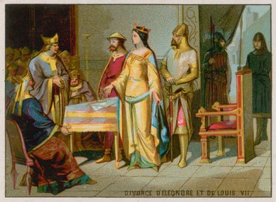 Die Scheidung von Eleonore von Aquitanien und Ludwig VII. von French School