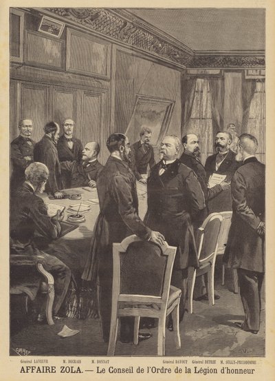 Der Emile Zola Verleumdungsprozess - Der Rat des Ordens der Ehrenlegion von French School