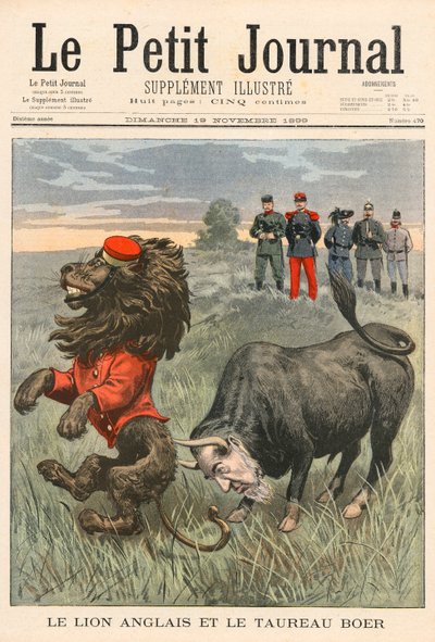 Der englische Löwe und der Burenbulle von French School