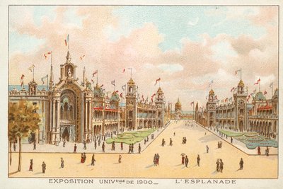 Die Esplanade, Weltausstellung 1900, Paris von French School