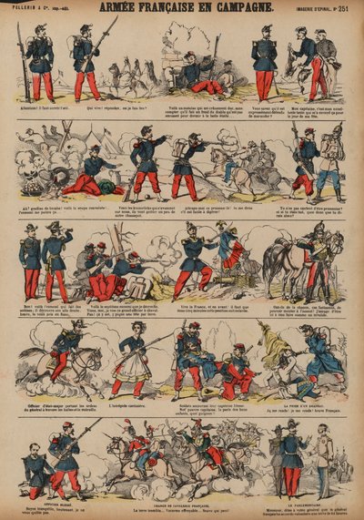 Die französische Armee auf dem Land von French School