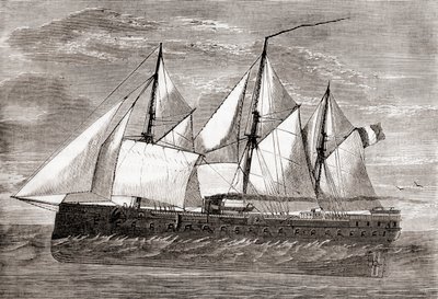 Das französische Panzerschiff Gloire 