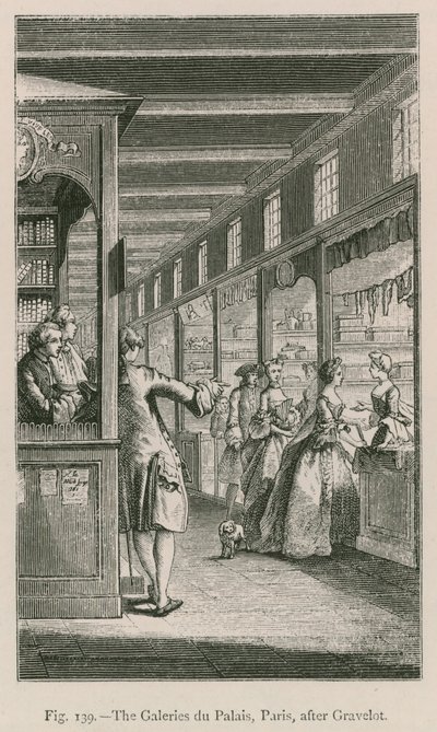 Die Galerien du Palais, Paris (nach Gravelot) von French School