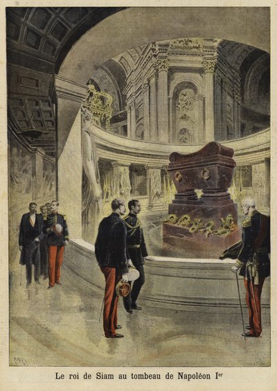 Der König von Siam besucht das Grab von Napoleon I., Paris, 1897 von French School