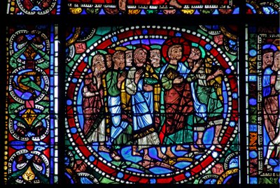 Das Leben Christi Fenster: Der Einzug in Jerusalem von French School
