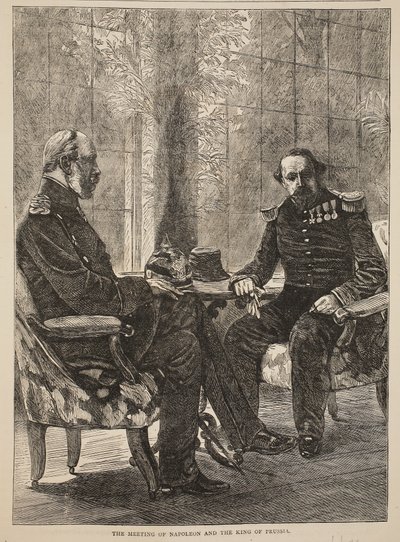 Das Treffen von Napoleon und dem König von Preußen, September 1870, Illustration aus Cassells Geschichte des Krieges zwischen Frankreich und Deutschland, 1870-1871 von French School