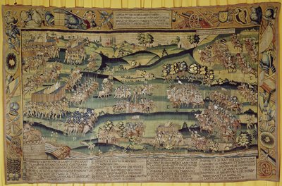 Das Treffen der beiden Armeen in der Schlacht von Jarnac, 13. März 1569 von French School