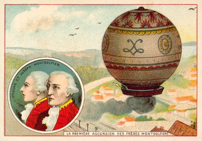 Der erste Ballonaufstieg der Brüder Montgolfier von French School