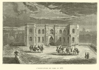 Das Observatorium von Paris im Jahr 1671 (Gravur) von French School