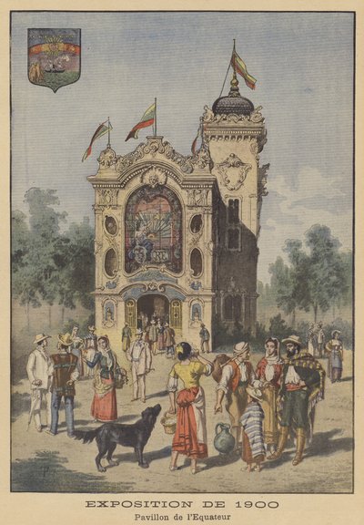 Der Pavillon von Ecuador auf der Weltausstellung 1900 in Paris von French School