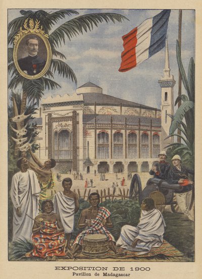 Der Pavillon von Madagaskar auf der Weltausstellung 1900 in Paris von French School