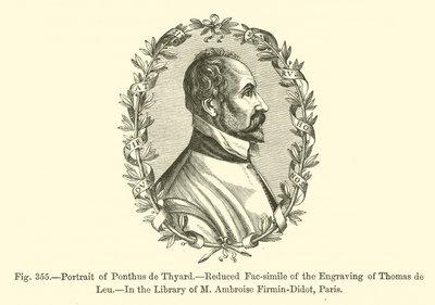 Porträt von Ponthus de Thyard (Gravur) von French School