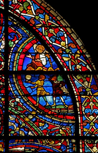 Das Fenster des verlorenen Sohnes: Butler servieren das Mahl; ein Engel von French School