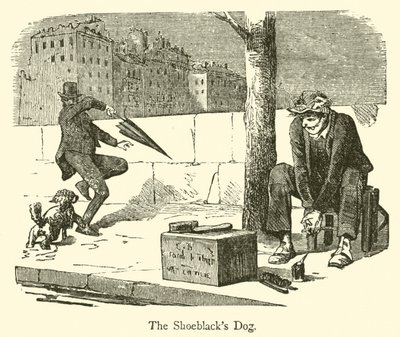 Der Schuhputzerhund (Gravur) von French School