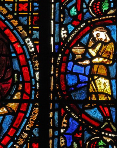 Das St. Lubin-Fenster: Stifter - Weinmacher von French School