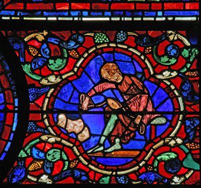 Das St. Martin Fenster: Stifter - Schuhmacher von French School