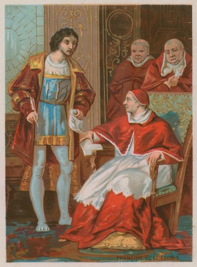 Der Vertrag von König Franz I. und Papst Leo X. von French School