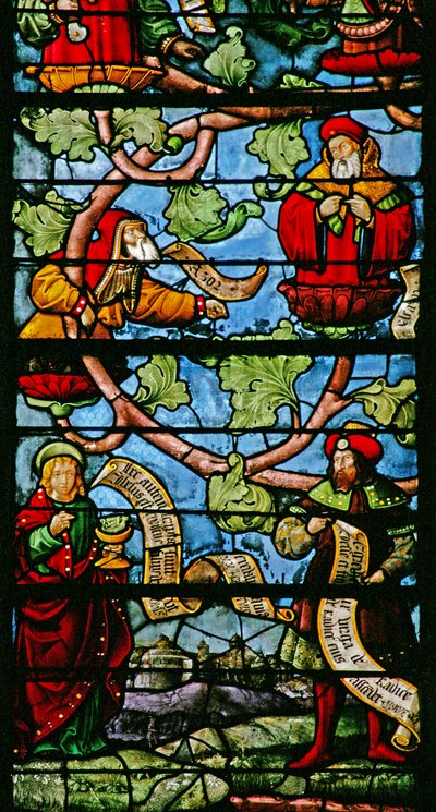 Der Baum Jesse mit dem Heiligen Johannes und Jesaja von French School