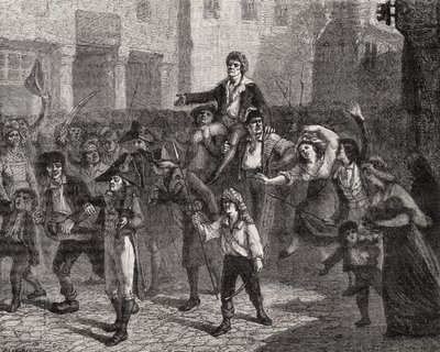 Der Triumph von Marat, 24. April 1793, aus 