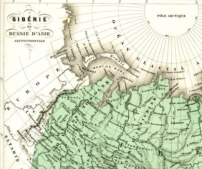 Das Uralgebirge in Russland, an der Grenze zwischen Europa und Asien von French School