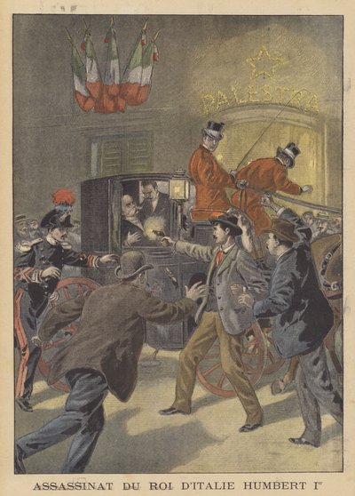 Die Ermordung von König Umberto I. von Italien von French School