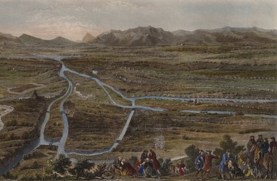 Die Schlacht von Cassano am 16. August 1705, graviert von Chavanne von French School