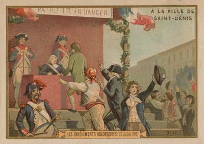 Die Einschreibung von Freiwilligen in die Armee, Französische Revolution, 22. Juli 1792 von French School