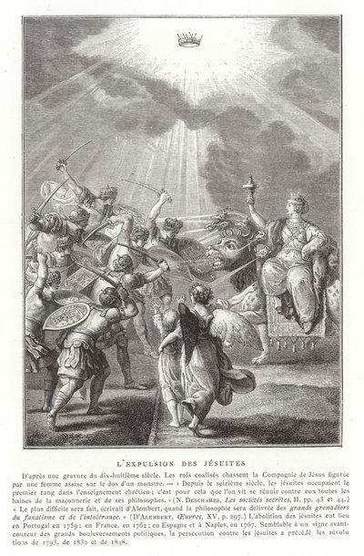 Die Vertreibung der Jesuiten, 18. Jahrhundert von French School