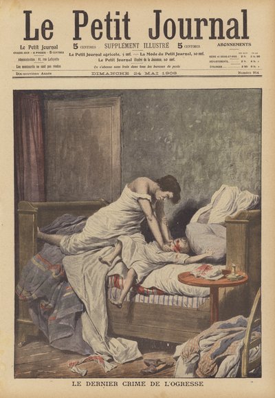 Das letzte Verbrechen des französischen Serienmörders Jeanne Weber von French School