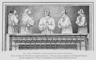 Die ersten fünf Gefährten des Heiligen Franz von Assisi von French School